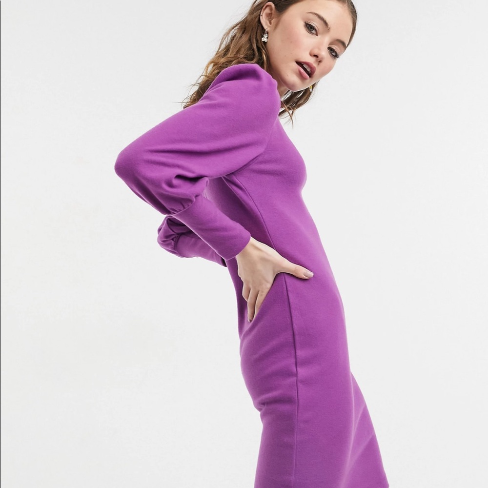ASOS Design super soft puff sleeve mini dress